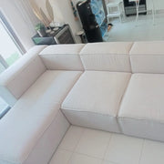 كرسي داميان المقطعي ذو 3 مقاعد مع كرسي بذراع يسرى